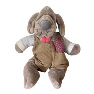 Vintage 1981 Wrinkles Dog Hand Puppet‎ Plush 15 Inch Ganzbros